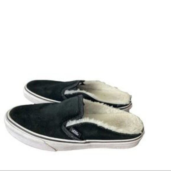 Vans Mules Men 6.5 Women 8 Black White Slip On Mules Casual Unique Used y2k - Picture 2 of 14